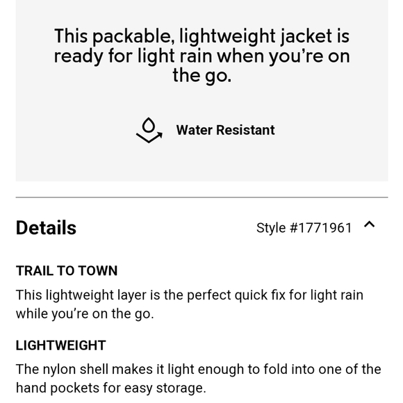 Columbia Rain Jacket Packable Windbreaker, S, Switchback III, Miami teal, hoodie - Picture 5 of 16